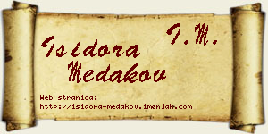 Isidora Medakov vizit kartica